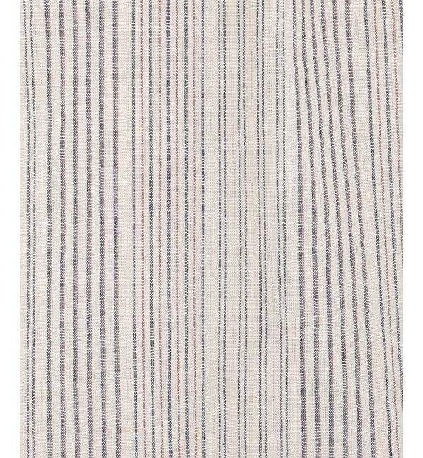 ikka「【吸水速乾】7分袖イージーケアリネンストライプシャツ」|シャツ・ブラウス|