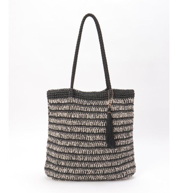 ikka「雑材つまみ縦長トートバッグ」|その他|