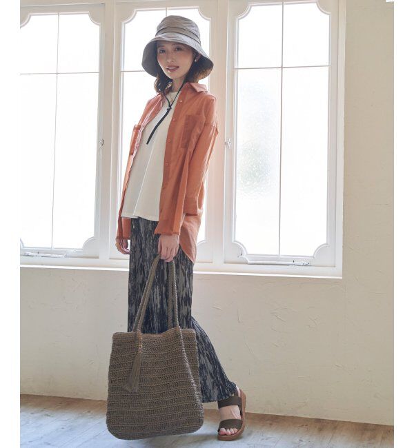 ikka「雑材つまみ縦長トートバッグ」|その他|