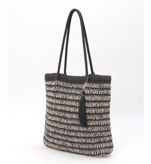 ikka「雑材つまみ縦長トートバッグ」|その他|