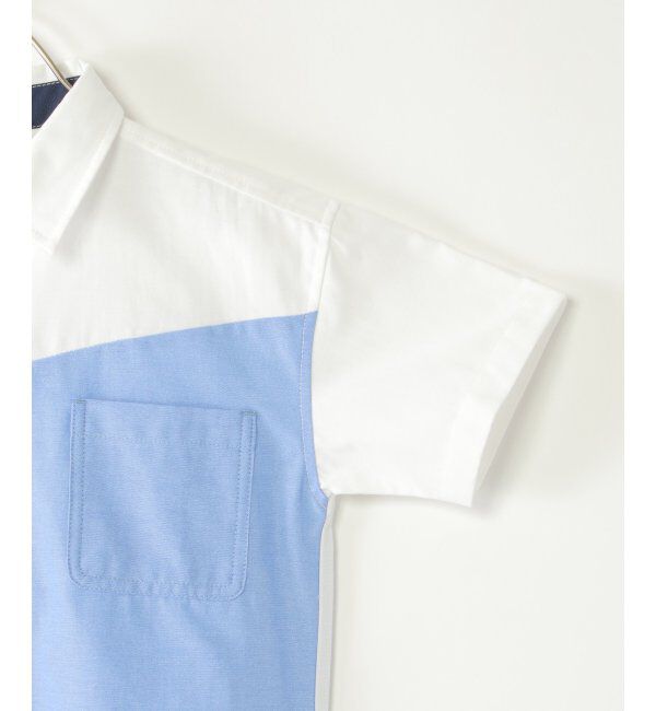 ikka kids「アシメ切り替え半袖シャツ（120~160cm）」|シャツ・ブラウス|