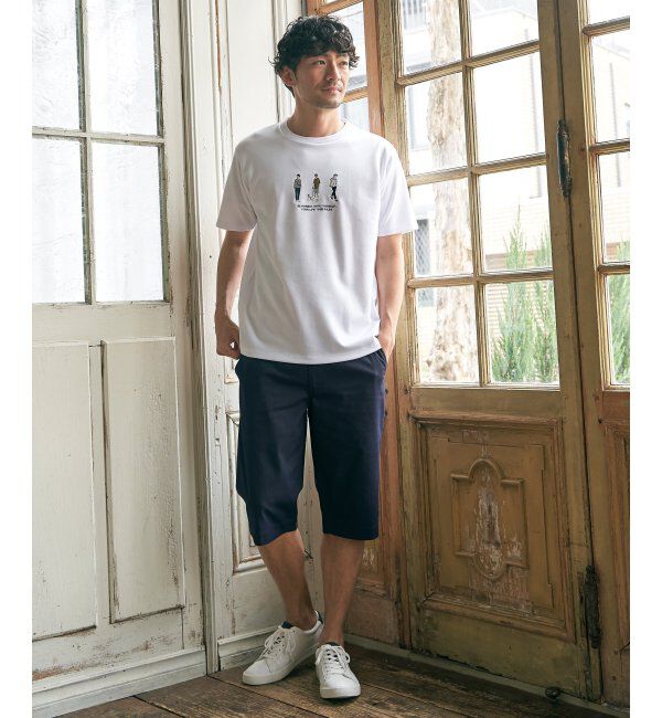 ikka「【親子おそろい】ポンチスリーメン刺繍Tシャツ」|Tシャツ・カットソー|