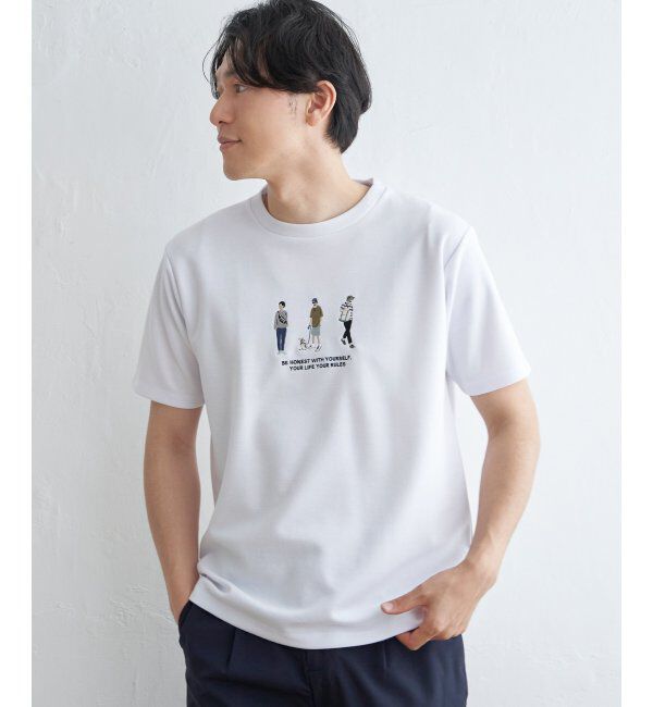 ikka「【親子おそろい】ポンチスリーメン刺繍Tシャツ」|Tシャツ・カットソー|