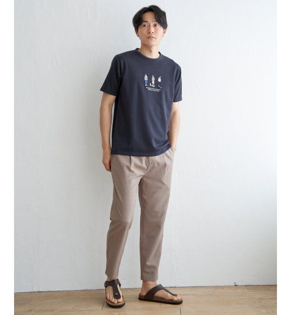 ikka「【親子おそろい】ポンチスリーメン刺繍Tシャツ」|Tシャツ・カットソー|