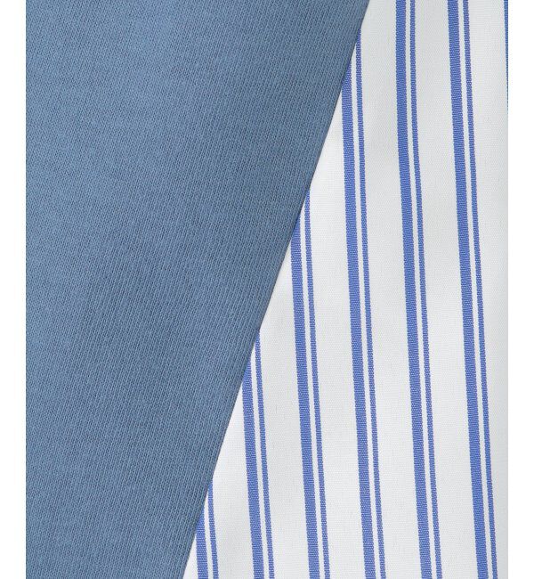 ikka kids「【親子おそろい】袖リボンストライプ切り替えTシャツ（120~160cm）」|Tシャツ・カットソー|