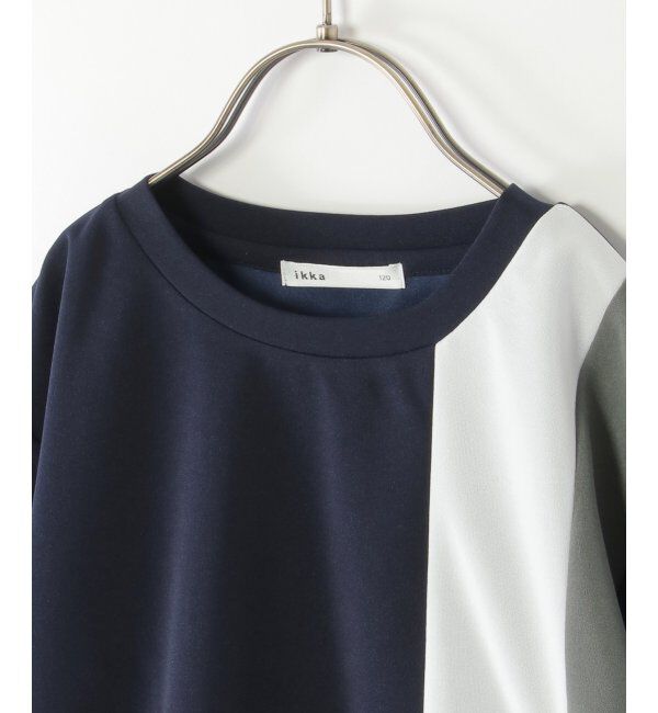 ikka kids「【親子おそろい】速乾COOL縦切り替えTシャツ（120~160cm）」|Tシャツ・カットソー|