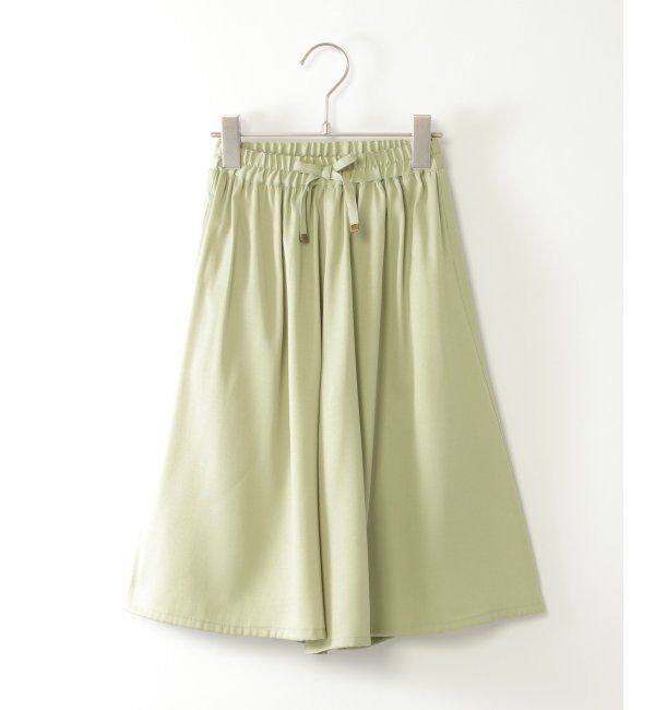 ikka kids「【親子おそろい】デニム風ボリュームスカーチョ（120~160cm）」|スカート|グリーン