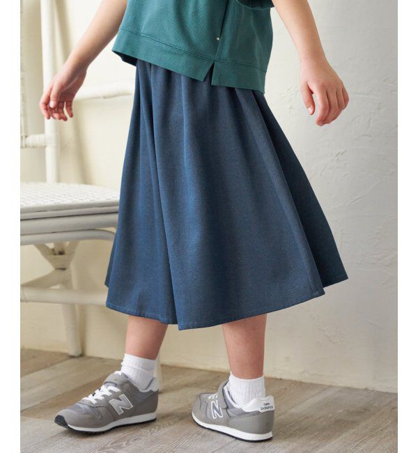 ikka kids「【親子おそろい】デニム風ボリュームスカーチョ（120~160cm）」|スカート|