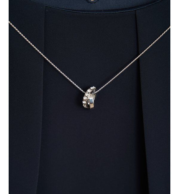 IKKA LOUNGE「ネックレス付き裾2段ブラウス」|シャツ・ブラウス|