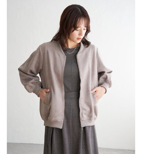 ikka「フェイクスエードブルゾン」|ブルゾン・スタジャン|