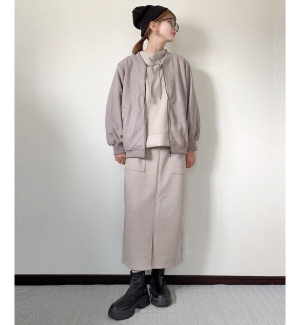 ikka「フェイクスエードブルゾン」|ブルゾン・スタジャン|