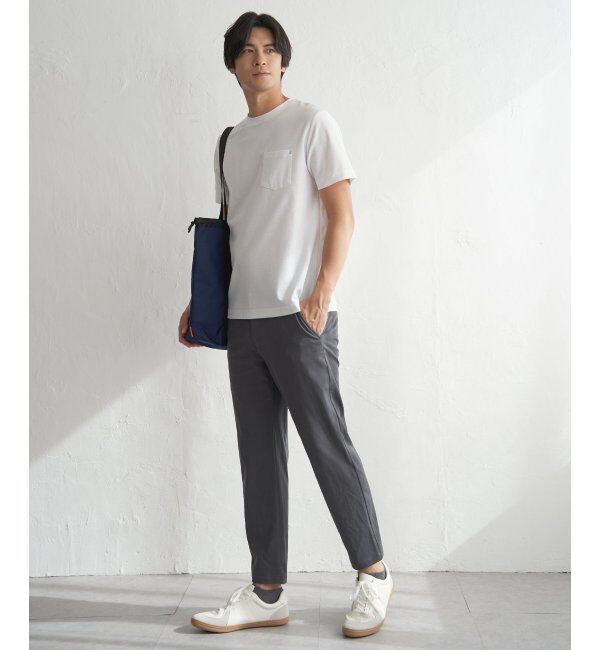 ikka「冷感DRYメランジ梨地Tシャツ」|Tシャツ・カットソー|