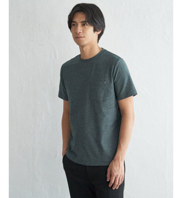 ikka「冷感DRYメランジ梨地Tシャツ」|Tシャツ・カットソー|
