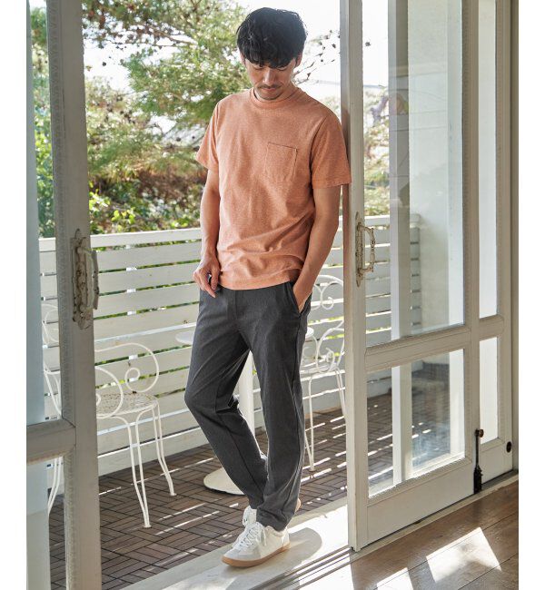 ikka「冷感DRYメランジ梨地Tシャツ」|Tシャツ・カットソー|