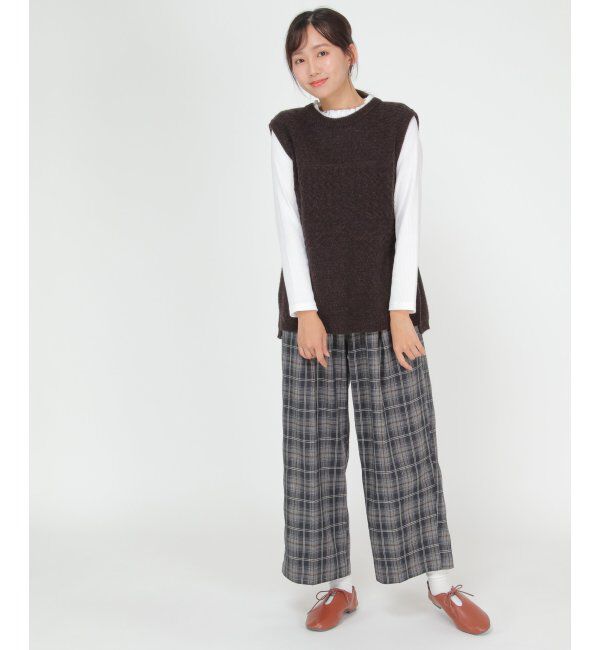 Lbc with Life「ウール混バックシャンベスト」|ニット・セーター|