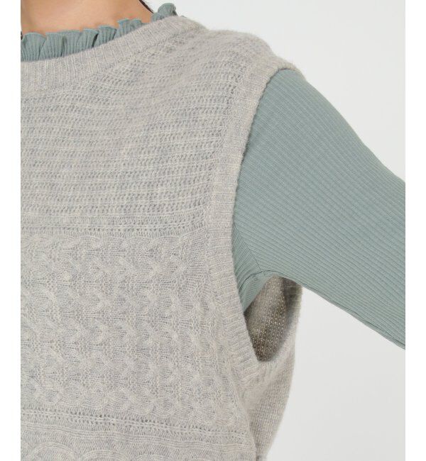 Lbc with Life「ウール混バックシャンベスト」|ニット・セーター|