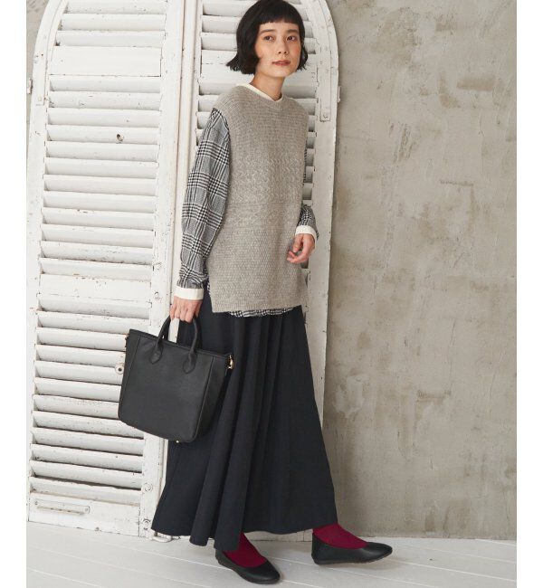 Lbc with Life「ウール混バックシャンベスト」|ニット・セーター|