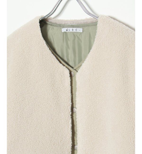 Lbc with Life「【2点セット】ボアベストキルトアウターセット」|ブルゾン・スタジャン|