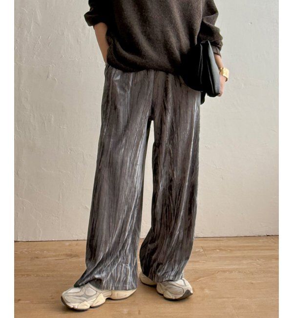 Lbc with Life「クラッシュベロアイージーパンツ」|その他|グレー