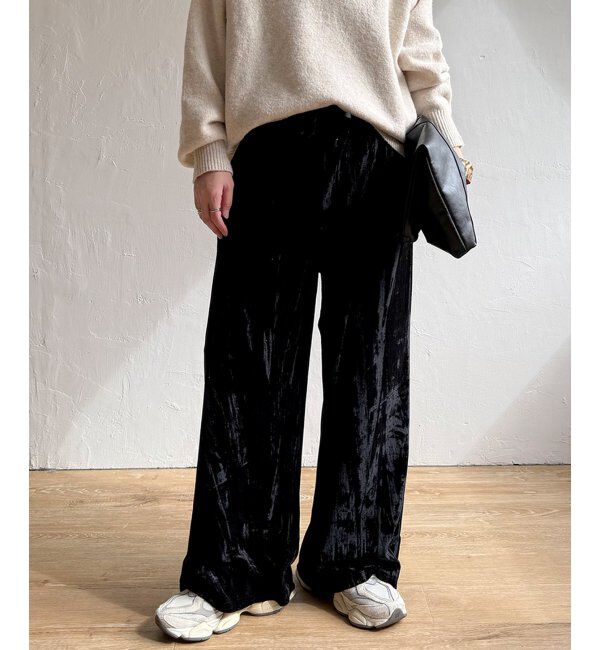 Lbc with Life「クラッシュベロアイージーパンツ」|その他|ブラック