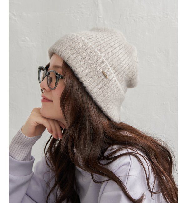 Lbc with Life「モヘアリブニットワッチキャップ」|その他|ライトグレー