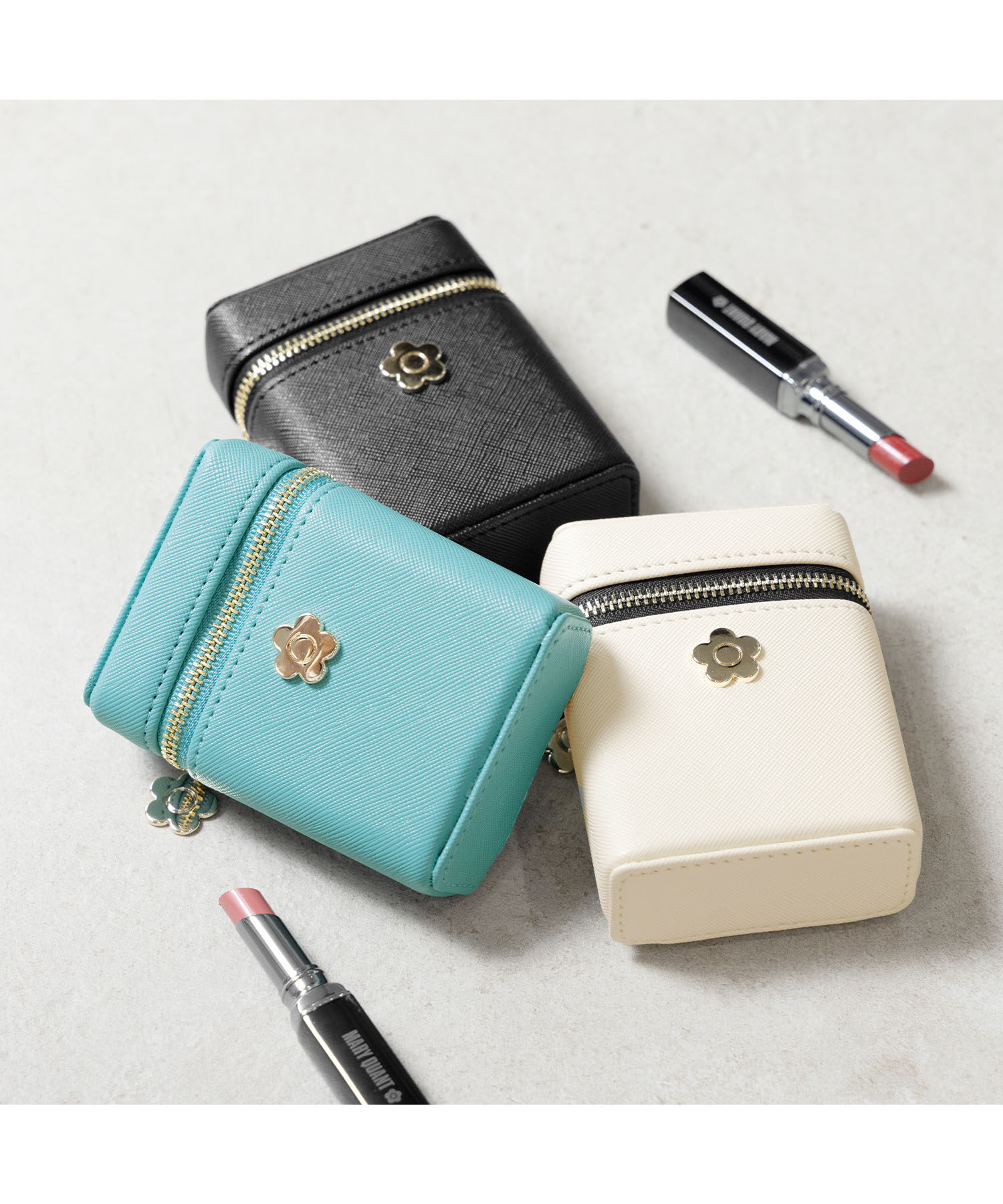 MARY QUANT「サフィアーノメタルデイジー リップケース」|ポーチ|