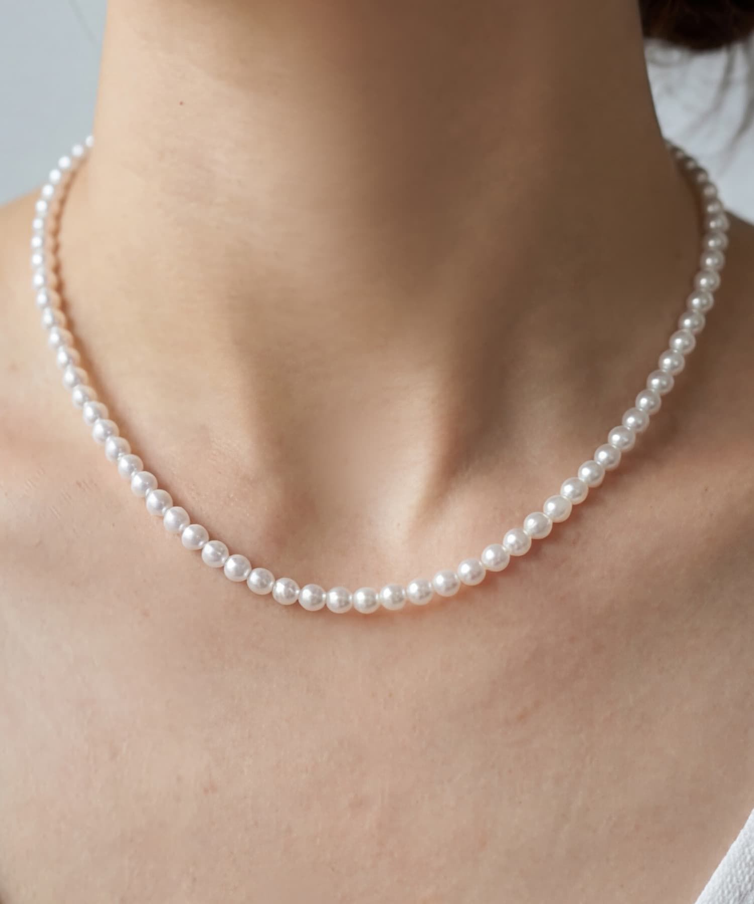 STYLE DELI「【DELI by】3mmオーバルパールビーズ・チョーカーネックレス」|ネックレス|ゴールド