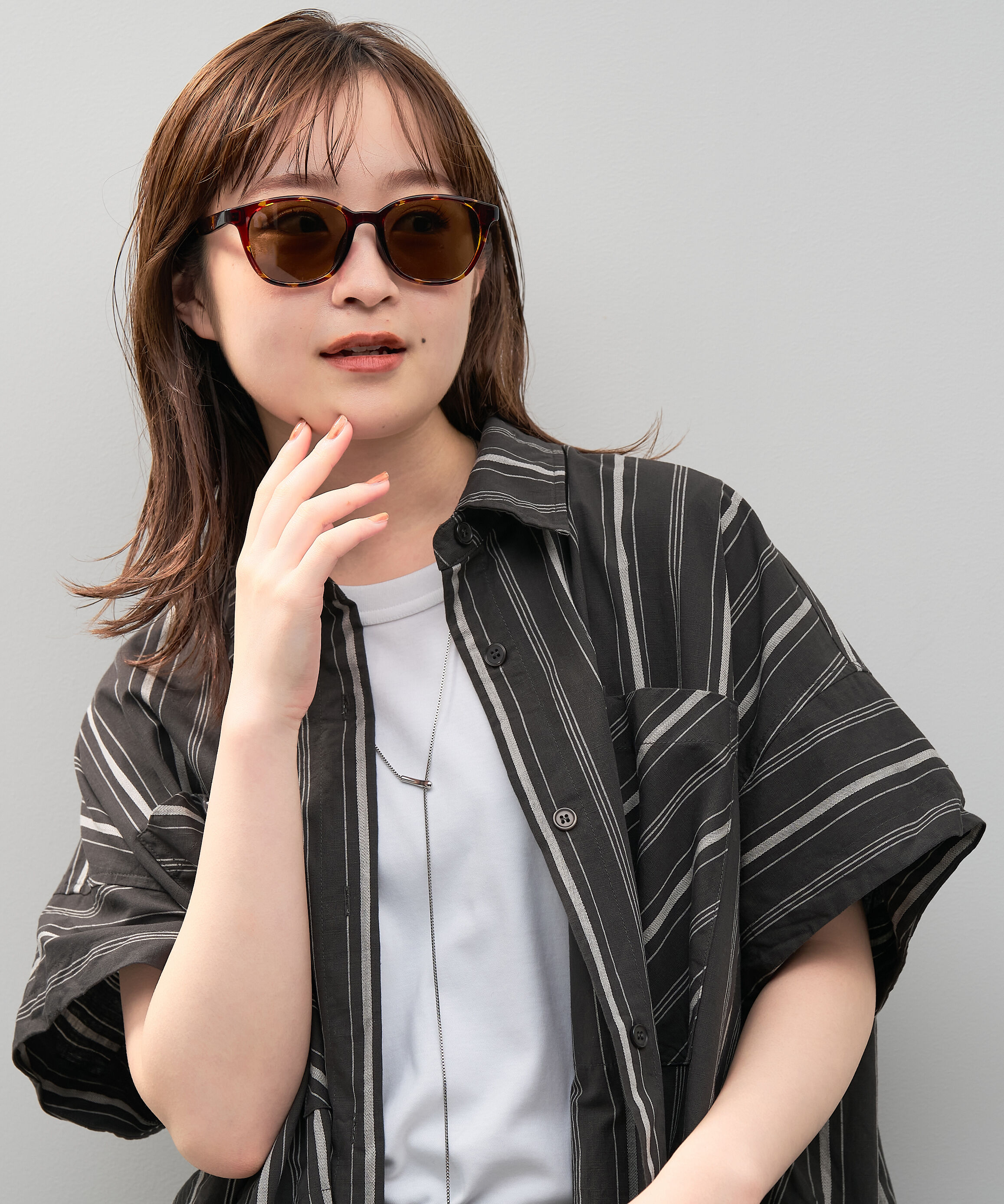  「SUNCUTGlasses/UV100%CUT ウェリントン型 サングラス | カラーレンズ 軽量 TR素材 紫外線対策 UVカット」|サングラス|ブラウン