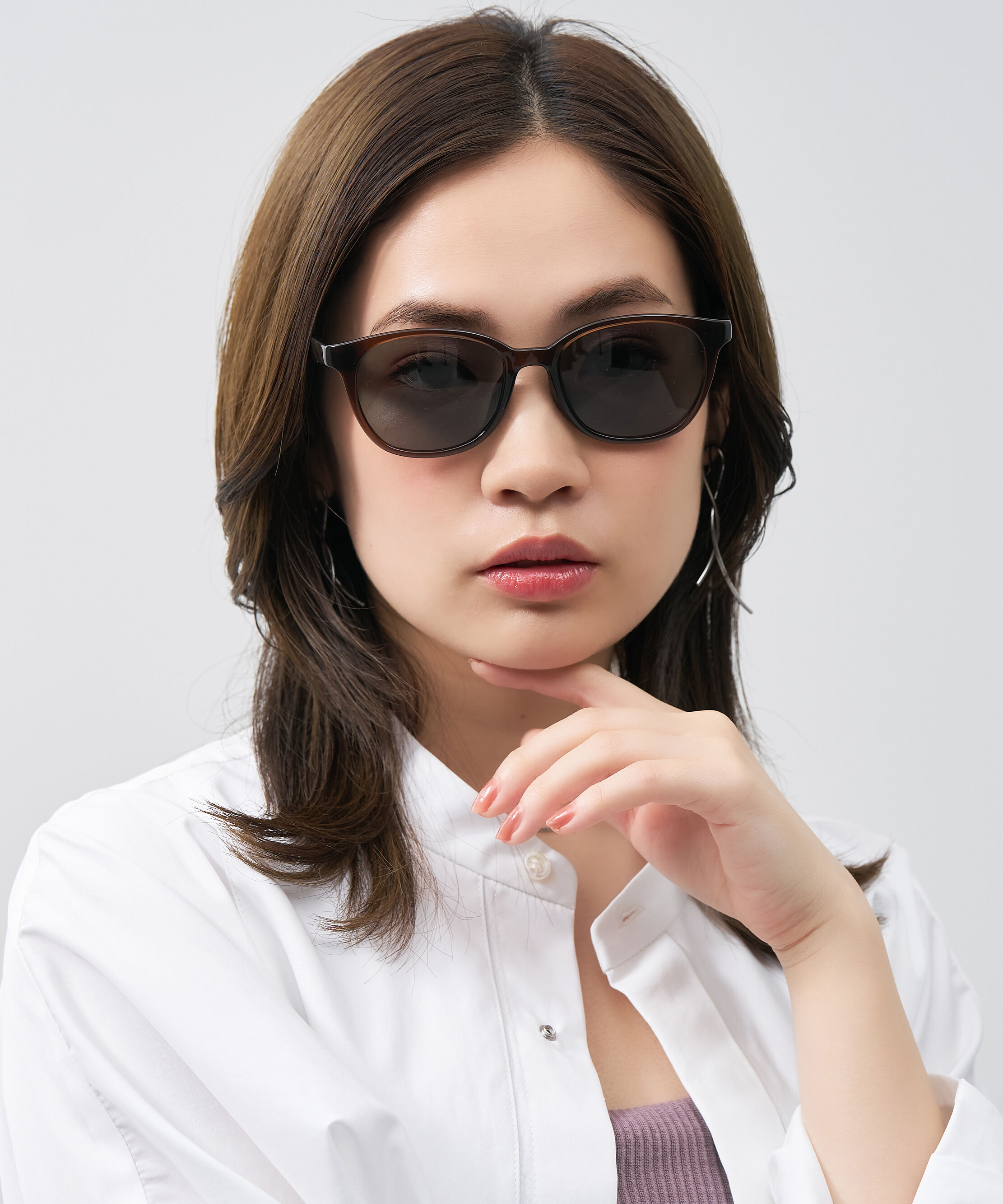  「SUNCUTGlasses/UV100%CUT ウェリントン型 サングラス | カラーレンズ 軽量 TR素材 紫外線対策 UVカット」|サングラス|ブラウン系その他2