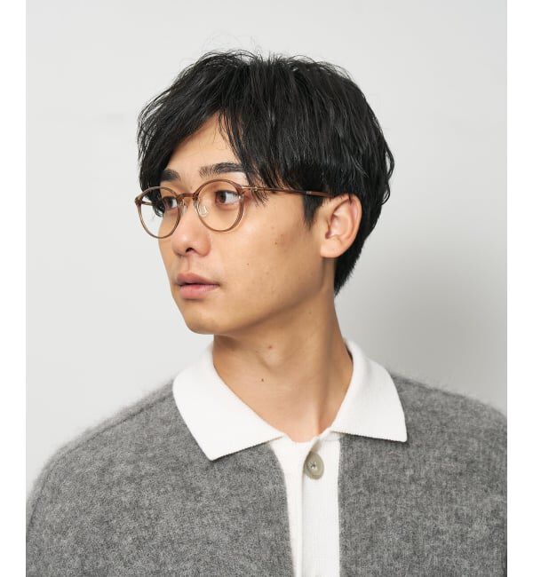  「ボストン型 メガネ｜中顔面短縮みえメガネ 軽量 大人可愛い おうちメガネ 伊達メガネ レンズ交換券付」|メガネ|