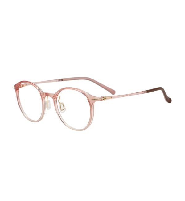  「ボストン型 メガネ｜中顔面短縮みえメガネ 軽量 大人可愛い おうちメガネ 伊達メガネ レンズ交換券付」|メガネ|