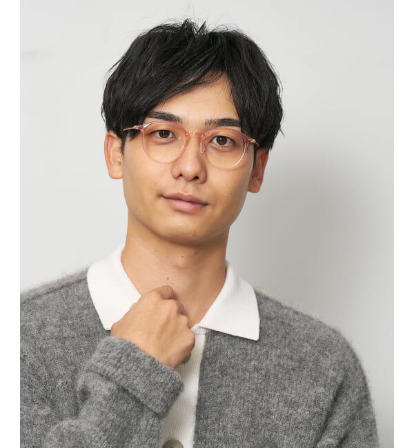  「ボストン型 メガネ｜中顔面短縮みえメガネ 軽量 大人可愛い おうちメガネ 伊達メガネ レンズ交換券付」|メガネ|