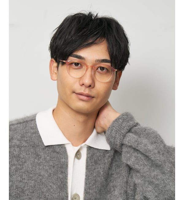  「ボストン型 メガネ｜中顔面短縮みえメガネ 軽量 大人可愛い おうちメガネ 伊達メガネ レンズ交換券付」|メガネ|