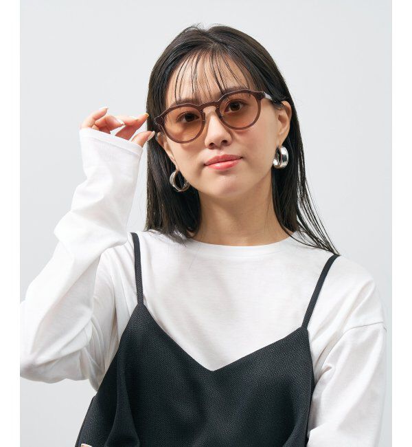  「クラウンパント型 調光サングラス｜UNITED ARROWS ﾚﾝｽﾞの色が変わる 紫外線対策 ユナイテッドアローズ」|サングラス|薄ブラウン1