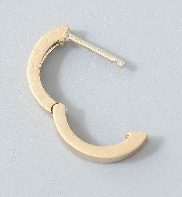 JUPITER「【シリーズ累計販売 2000点突破！】【K10】ストレートフープピアス/ユニセックス/マットゴールド」|ピアス|