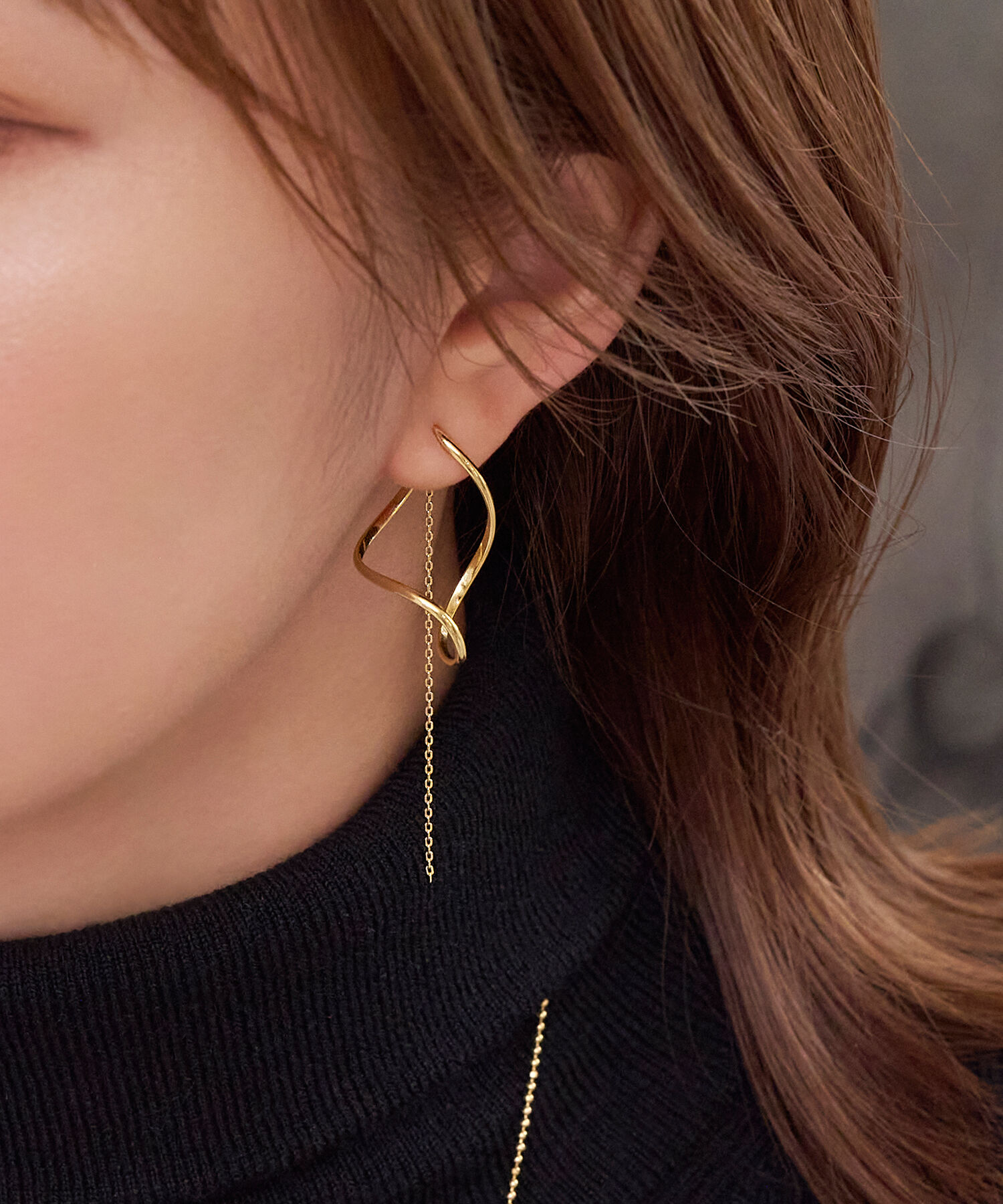 Phoebe「2wayグレースツイストラインイヤリング」|イヤリング|