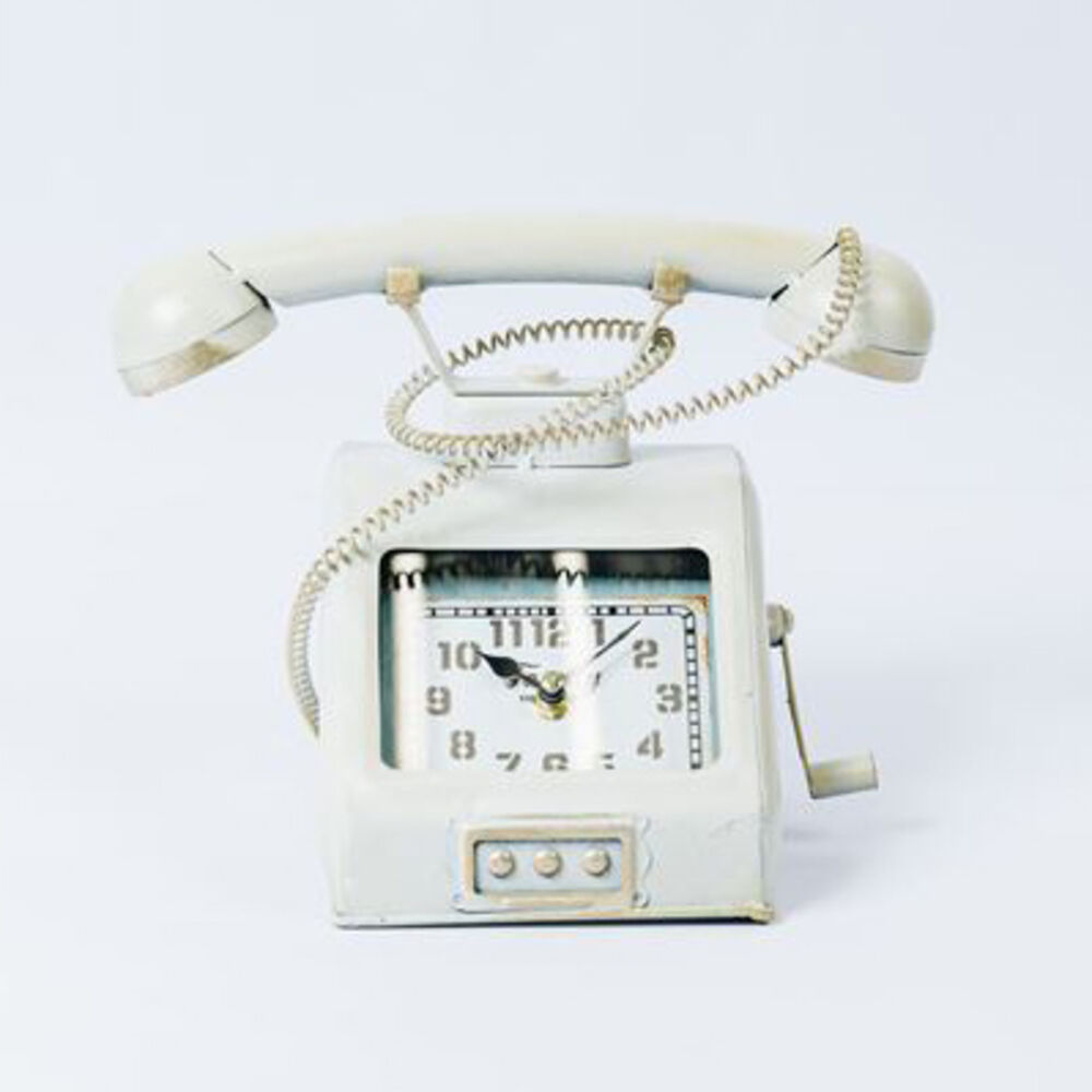 BACKYARD FAMILY「置き時計 おしゃれ 楽天 アンティークモチーフ En Fance EF-CL12 アンファンス」|クロック・置時計|ホワイト1