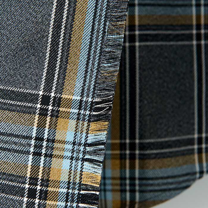 BACKYARD FAMILY「MIND フリンジチェックスカート 通販 日本製 スカート チェックスカート フリンジスカート」|スカート|