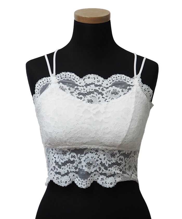 BACKYARD FAMILY「チューブトップ カップ付き 通販 ベアトップ ブラトップ ビスチェ レース 総レース トップス」|その他|