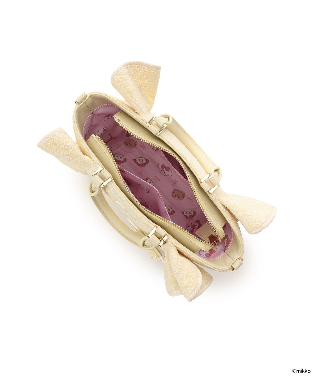 Samantha Vega「Lil ala mode&times;SAMANTHAVEGAコレクション ツイードフリルハンドバッグ」|ハンドバッグ|