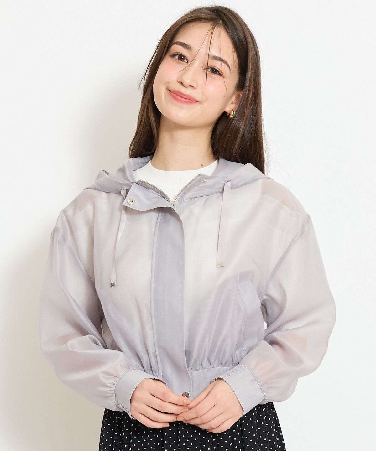 WILLSELECTION「シアーフードブルゾン」|ブルゾン・スタジャン|サックス