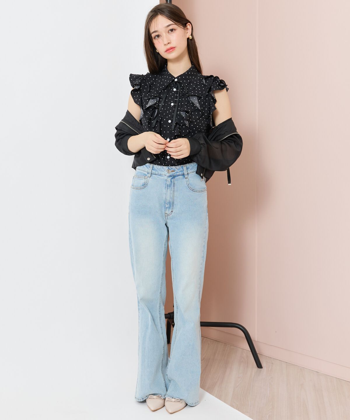 WILLSELECTION「シアーフードブルゾン」|ブルゾン・スタジャン|