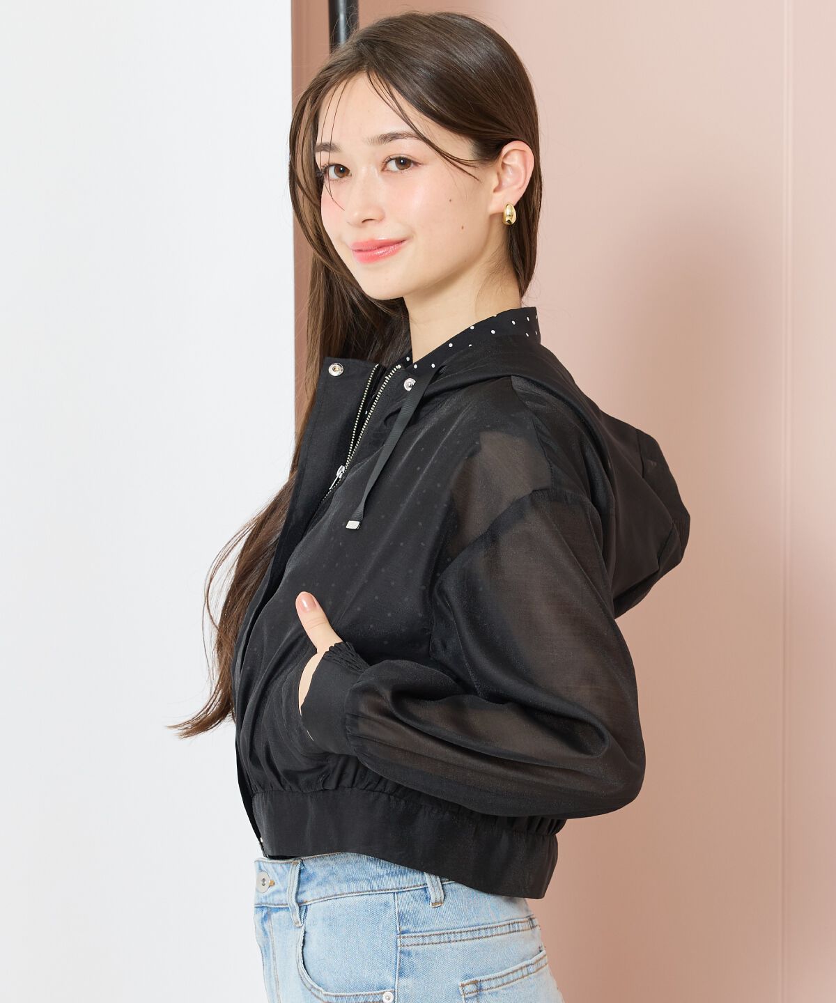 WILLSELECTION「シアーフードブルゾン」|ブルゾン・スタジャン|