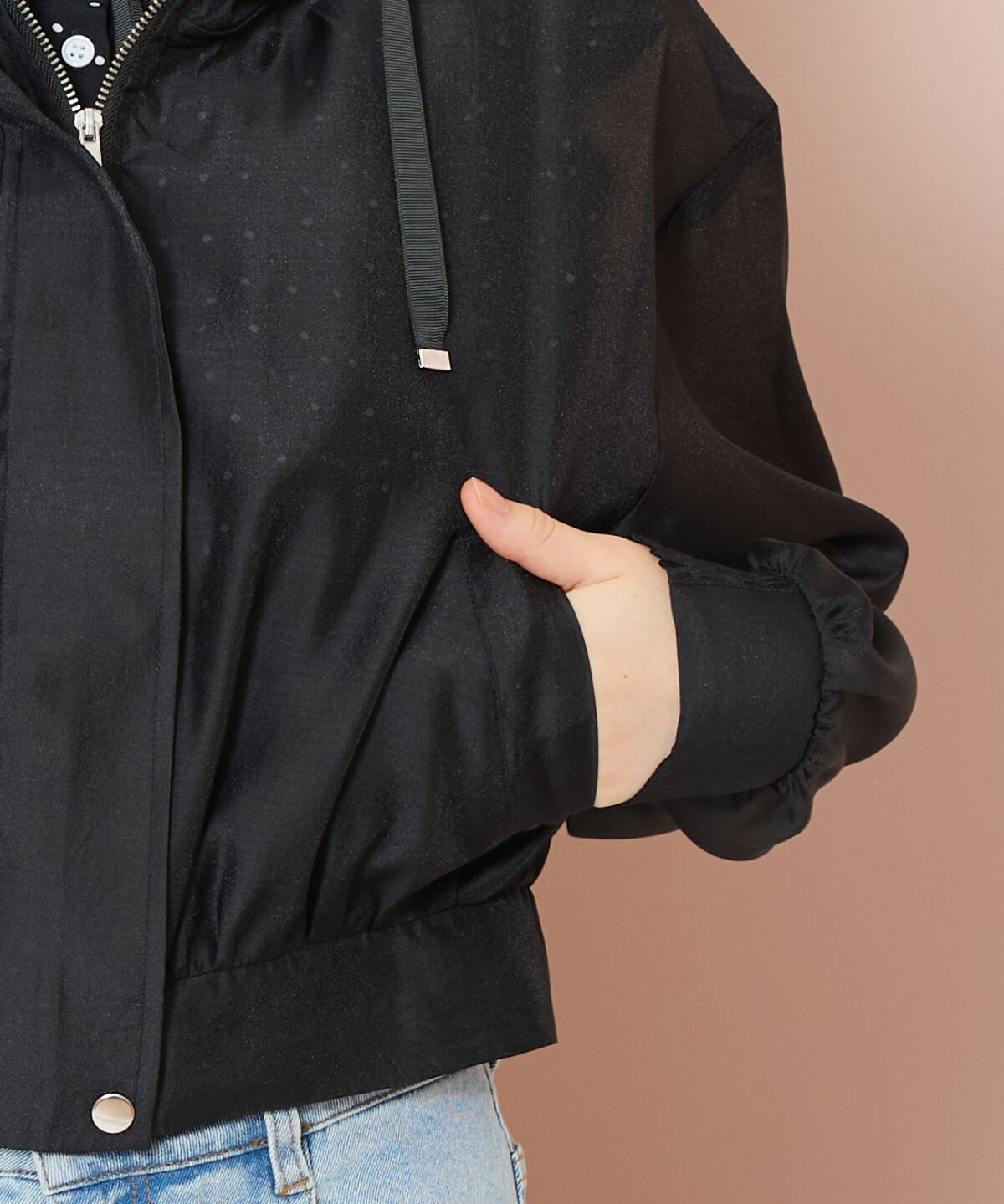 WILLSELECTION「シアーフードブルゾン」|ブルゾン・スタジャン|