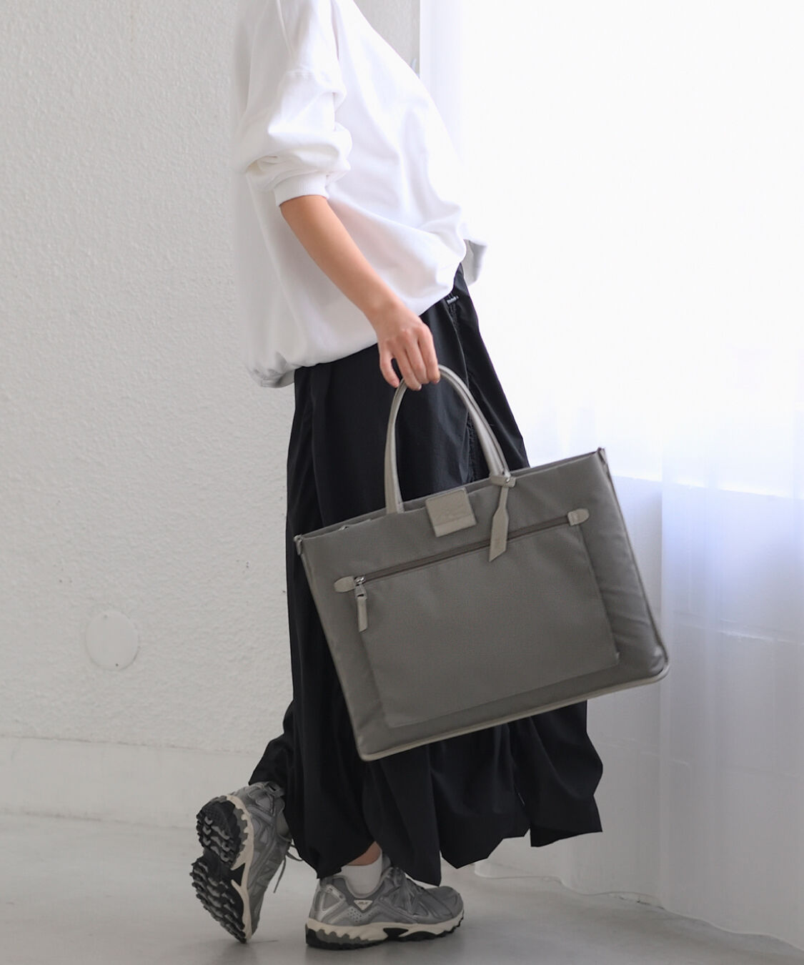 W&.Day/Night「W&.Day/Night スック サポートバッグ PCバッグ 15.6インチPC B4 15183」|トートバッグ|グレー