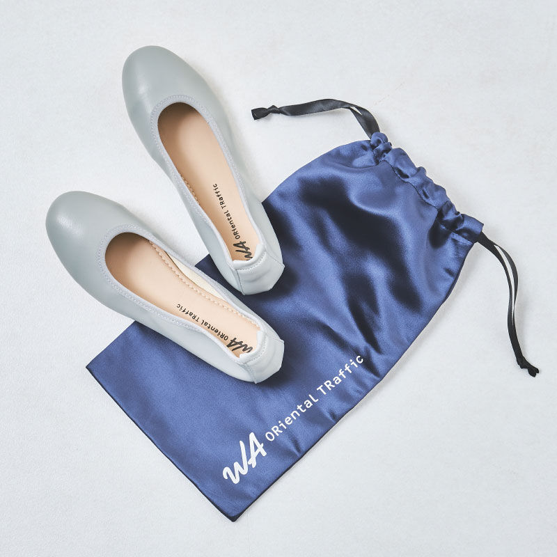 ORiental TRaffic「【柔らかい】ポケッタブルラウンドトゥパンプス/R-4004 パンプス 持ち運び可能 クッション 軽量」|パンプス|BLUE