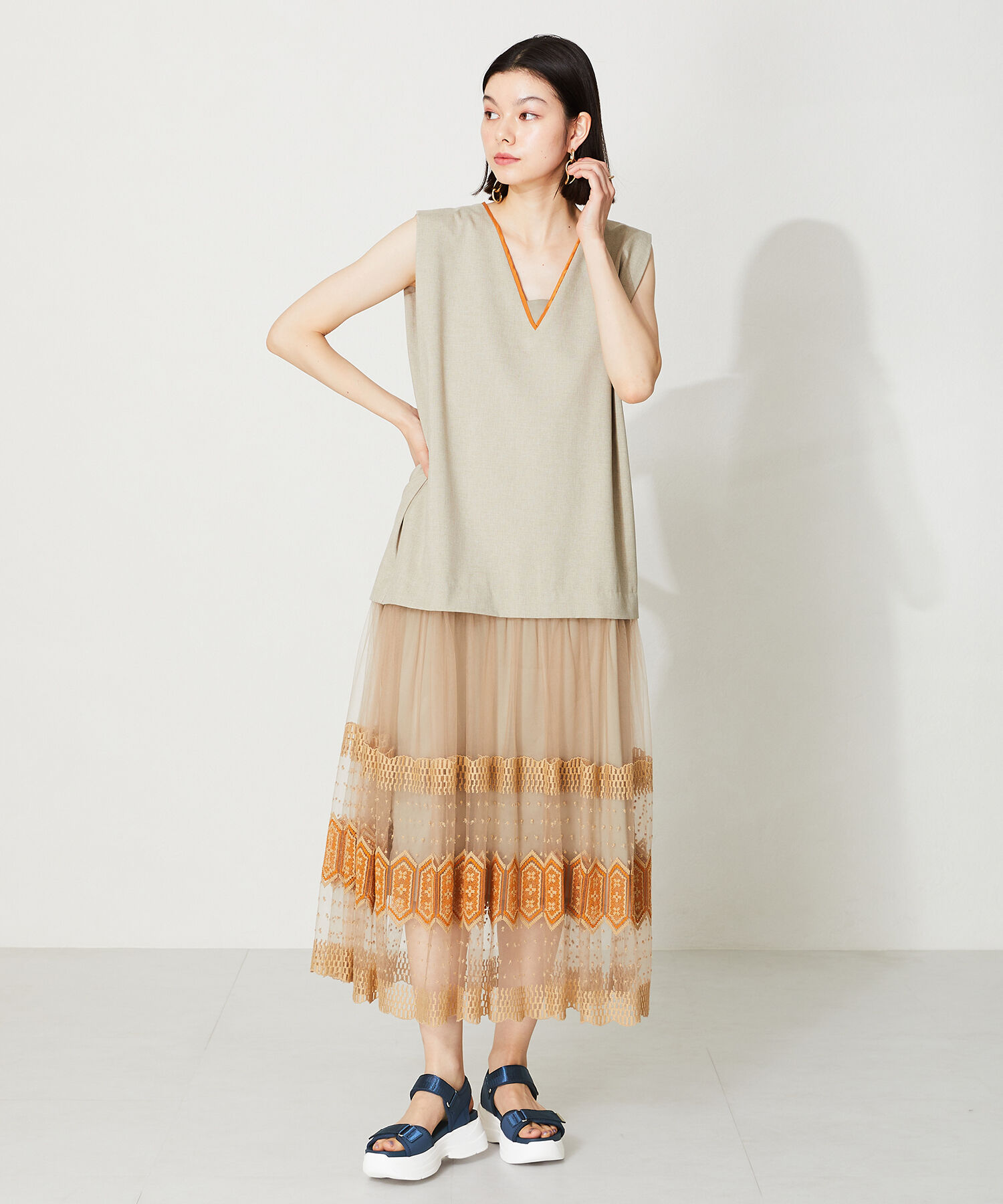 WA Oriental TRaffic「【追加】ダブルベルトスポーツサンダル/42207 スポサン 柔らかい 人気 軽い トレンド 厚底 再入荷」|サンダル|