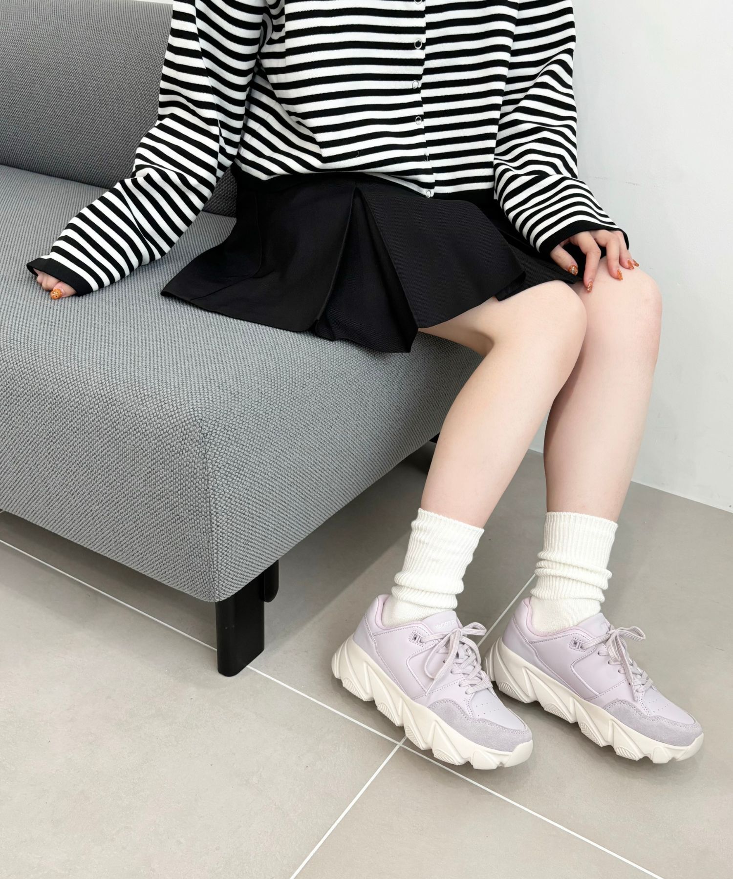 ORiental TRaffic「【アウトレット価格】パンチングデザインボリュームソールスニーカー/OT3738」|スニーカー|