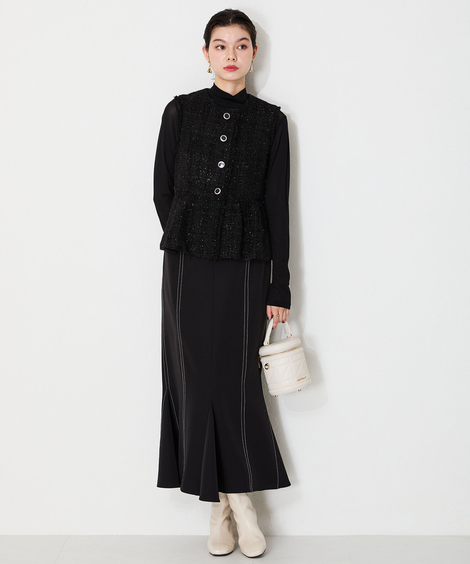 ORiental TRaffic「ストレッチ ヒール バック ジップ ブーツ /41406」|ショートブーツ|