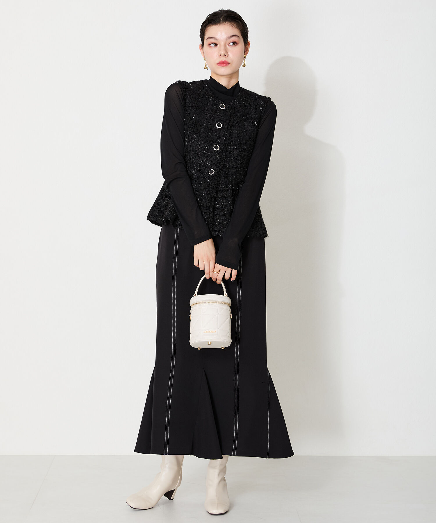 ORiental TRaffic「ストレッチ ヒール バック ジップ ブーツ /41406」|ショートブーツ|